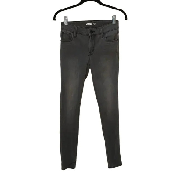 OLD NAVY Rockstar Super Skinny 24/7 Jeans Grey Black Wash - size 0 - Picture 1 of 3